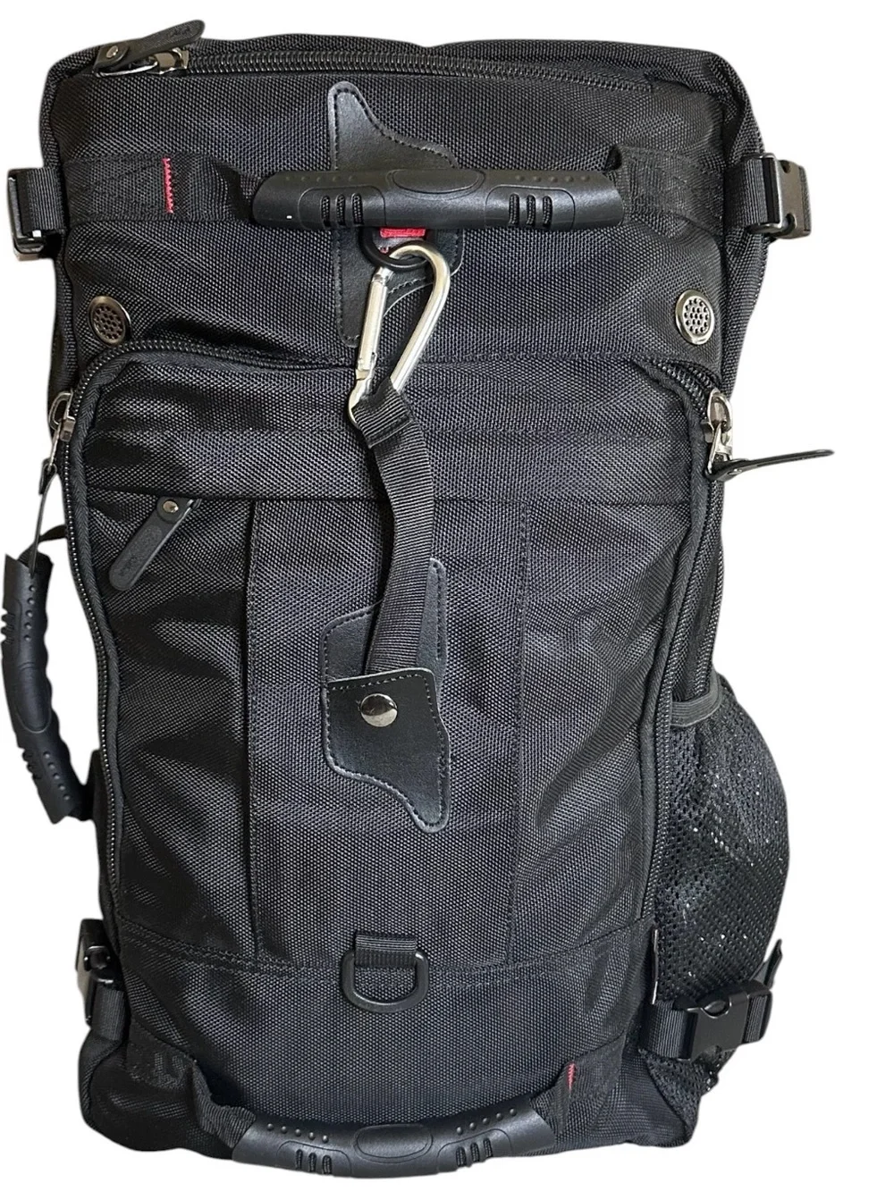KALA Design Men's Black Backpack - Durable Travel & Commuter Bag. 20”x12”x7”.